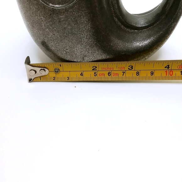 Vintage Pewter Pitcher Mug 5" Tankard Horn Stein Cup Monogrammed 'J' Marked - Picture 13 of 13